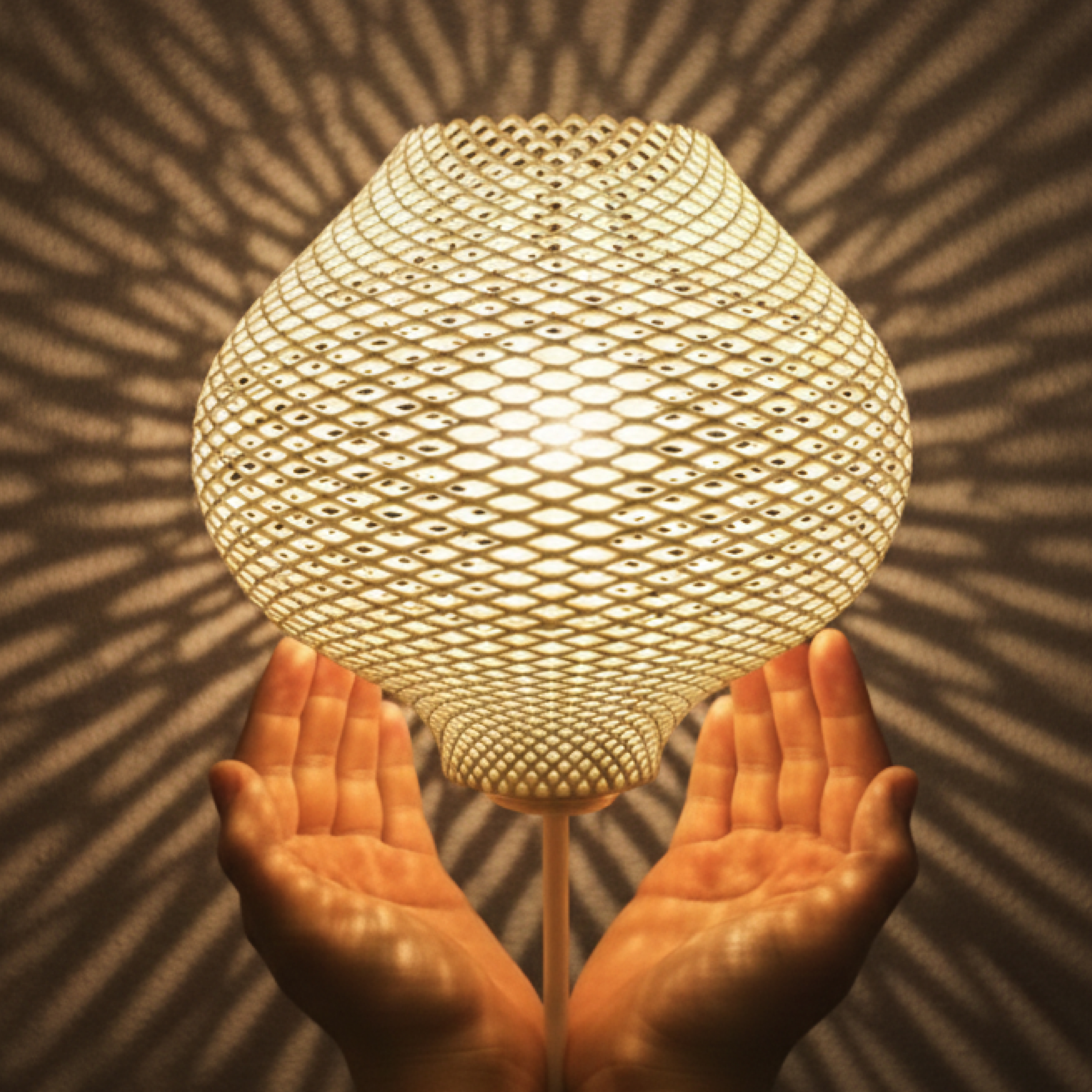 온새 파라메트릭 네더 LED조명 2200K 패턴 3D프린팅 무드등 조명 전구색 2W Netter