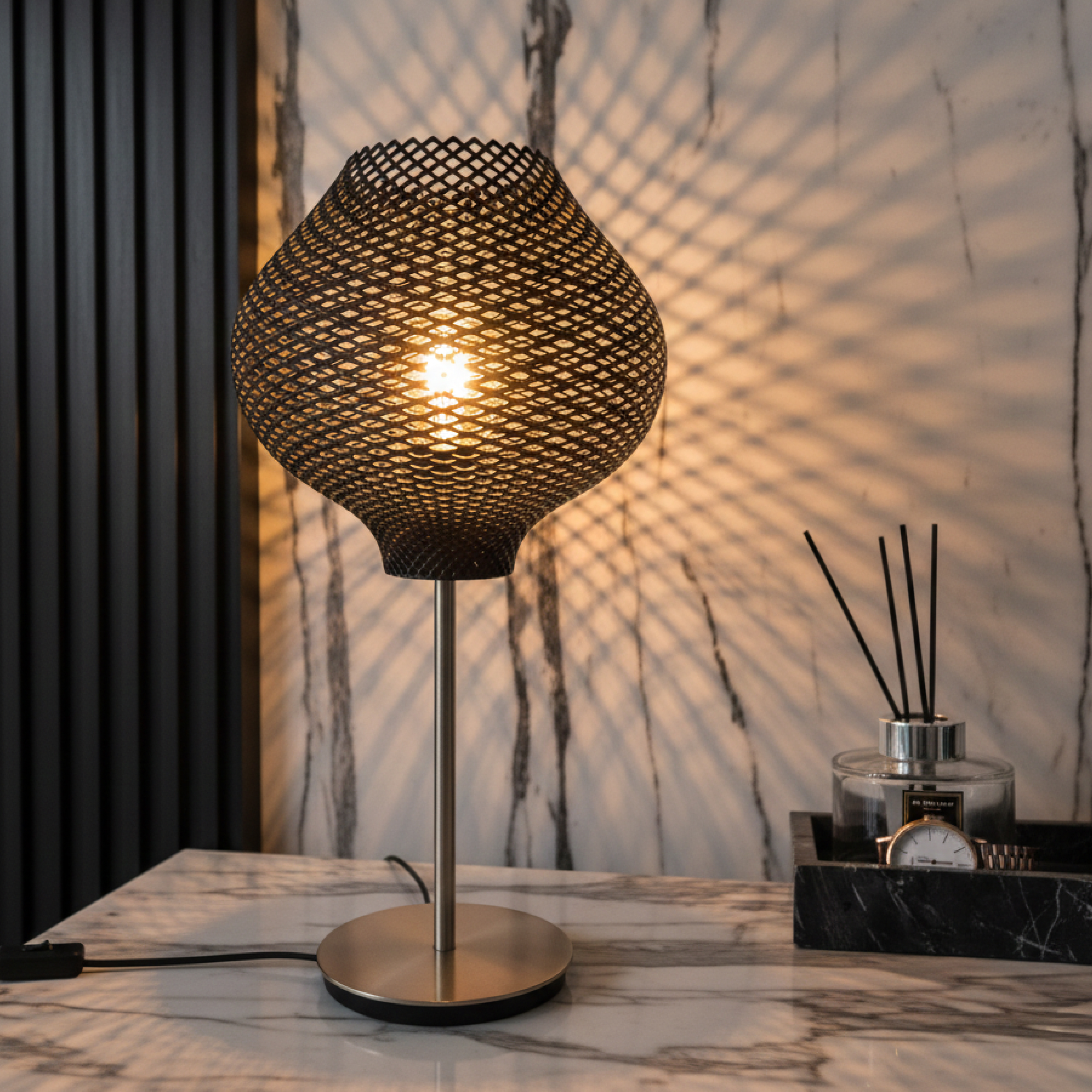 온새 파라메트릭 네더 LED조명 2200K 패턴 3D프린팅 무드등 조명 전구색 2W Netter