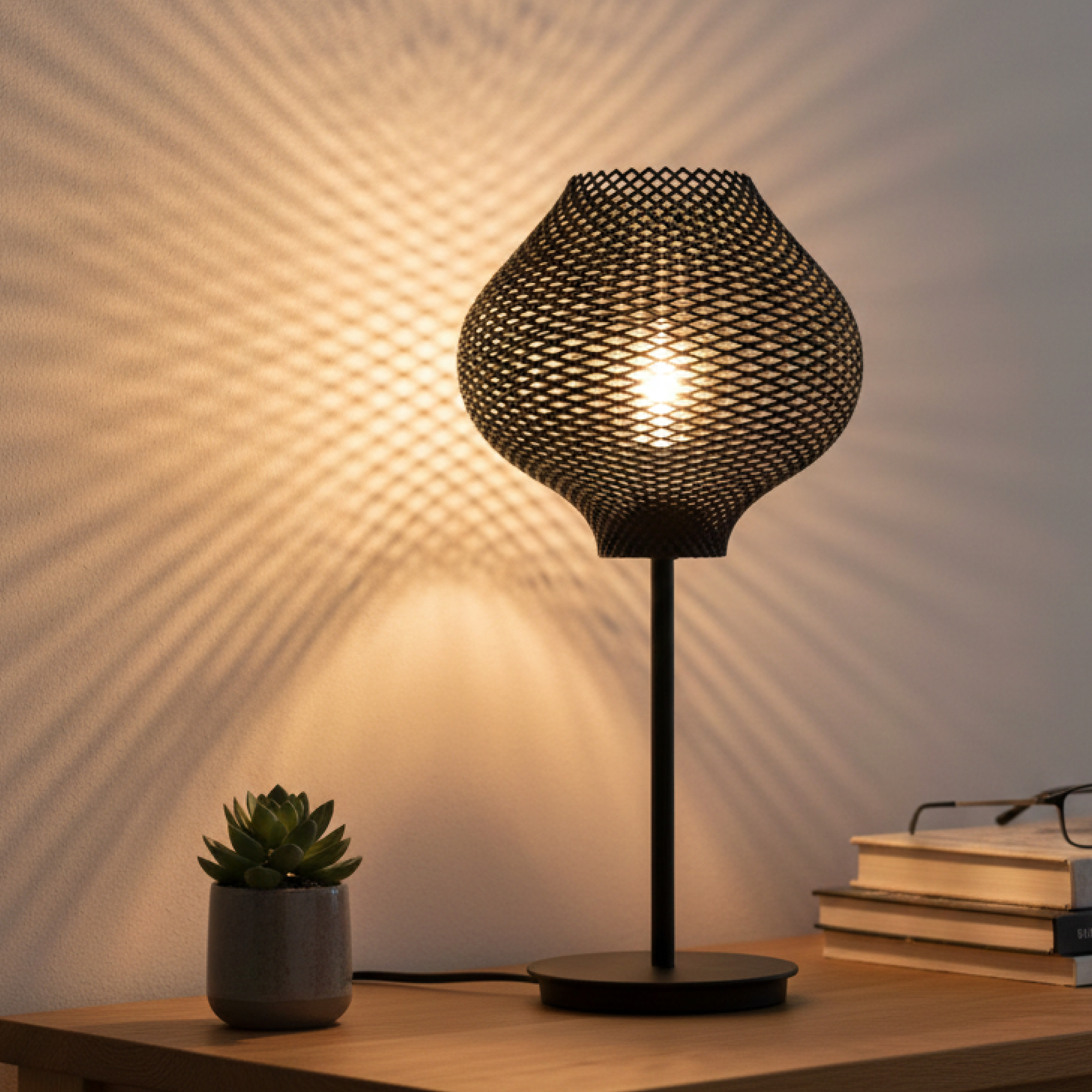 온새 파라메트릭 네더 LED조명 2200K 패턴 3D프린팅 무드등 조명 전구색 2W Netter